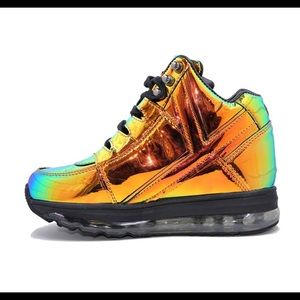 YRU Holographic Gold Sneakers